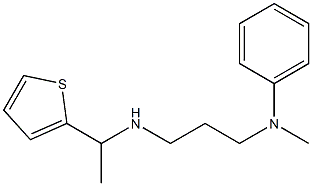 N-methyl-N-(3-{[1-(thiophen-2-yl)ethyl]amino}propyl)aniline Struktur