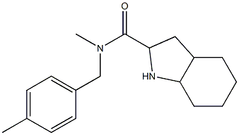 N-methyl-N-[(4-methylphenyl)methyl]-octahydro-1H-indole-2-carboxamide Struktur