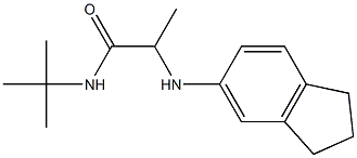 N-tert-butyl-2-(2,3-dihydro-1H-inden-5-ylamino)propanamide Struktur