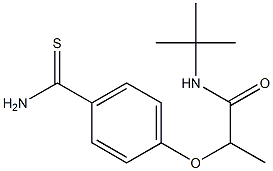 N-tert-butyl-2-(4-carbamothioylphenoxy)propanamide Struktur