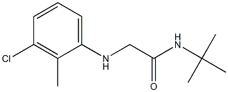 N-tert-butyl-2-[(3-chloro-2-methylphenyl)amino]acetamide Struktur