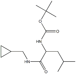 tert-butyl 1-{[(cyclopropylmethyl)amino]carbonyl}-3-methylbutylcarbamate Struktur