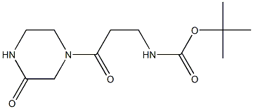 tert-butyl 3-oxo-3-(3-oxopiperazin-1-yl)propylcarbamate Struktur