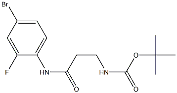 tert-butyl N-{2-[(4-bromo-2-fluorophenyl)carbamoyl]ethyl}carbamate Struktur