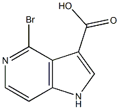 1H-Pyrrolo[3,2-c]pyridine-3-carboxylic  acid,  4-bromo- Struktur