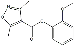 4-Isoxazolecarboxylic  acid,  3,5-dimethyl-,  2-methoxyphenyl  ester Struktur