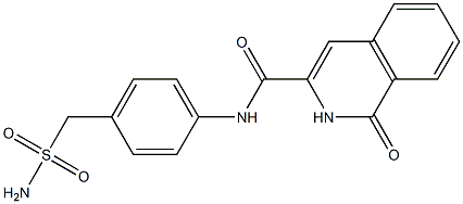 3-Isoquinolinecarboxamide,  N-[4-[(aminosulfonyl)methyl]phenyl]-1,2-dihydro-1-oxo- Struktur