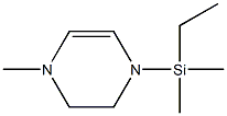 Pyrazine,  1-(ethyldimethylsilyl)-1,2,3,4-tetrahydro-4-methyl- Struktur