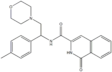 3-Isoquinolinecarboxamide,  1,2-dihydro-N-[1-(4-methylphenyl)-2-(4-morpholinyl)ethyl]-1-oxo- Struktur