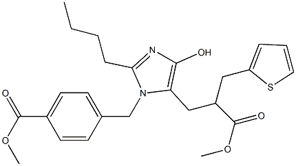 2-Butyl--hydroxy-1-[[4-(methoxycarbonyl)phenyl]methyl]-a-(2-thienylmethyl)-1H-imidazole-5-propanoic Acid Methyl Ester Struktur