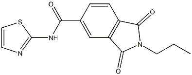 1,3-dioxo-2-propyl-N-(1,3-thiazol-2-yl)-5-isoindolinecarboxamide Struktur