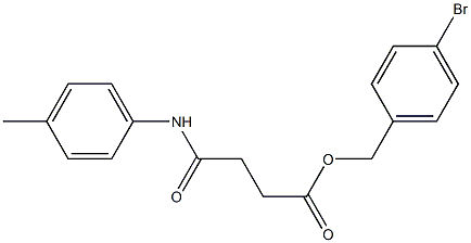 4-bromobenzyl 4-oxo-4-(4-toluidino)butanoate Struktur