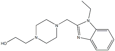 2-{4-[(1-ethyl-1H-benzimidazol-2-yl)methyl]-1-piperazinyl}ethanol Struktur