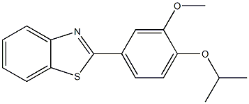 2-(4-isopropoxy-3-methoxyphenyl)-1,3-benzothiazole Struktur