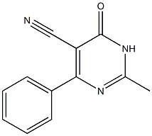 2-methyl-6-oxo-4-phenyl-1,6-dihydro-5-pyrimidinecarbonitrile Struktur