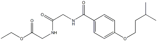 ethyl [({[4-(isopentyloxy)benzoyl]amino}acetyl)amino]acetate Struktur