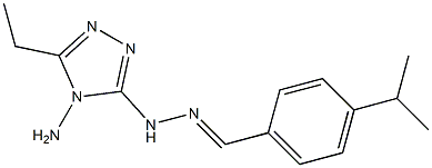 4-isopropylbenzaldehyde (4-amino-5-ethyl-4H-1,2,4-triazol-3-yl)hydrazone Struktur