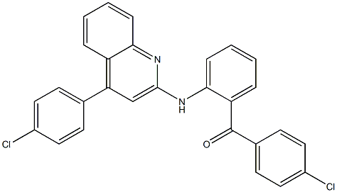 (4-chlorophenyl)(2-{[4-(4-chlorophenyl)-2-quinolinyl]amino}phenyl)methanone Struktur