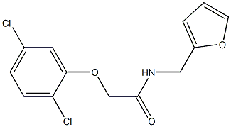 2-(2,5-dichlorophenoxy)-N-(2-furylmethyl)acetamide Struktur