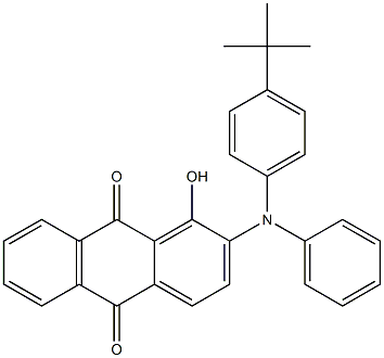 2-[4-tert-butyl(phenyl)anilino]-1-hydroxyanthra-9,10-quinone Struktur