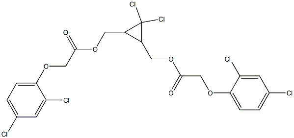 [2,2-dichloro-3-({[(2,4-dichlorophenoxy)acetyl]oxy}methyl)cyclopropyl]methyl (2,4-dichlorophenoxy)acetate Struktur