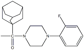 1-(1-adamantylacetyl)-4-(2-fluorophenyl)piperazine Struktur