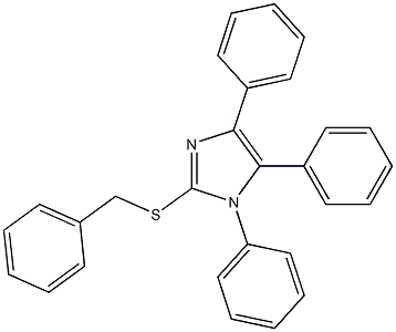 2-(benzylsulfanyl)-1,4,5-triphenyl-1H-imidazole Struktur