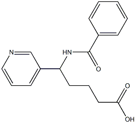 5-(benzoylamino)-5-(3-pyridinyl)pentanoic acid Struktur