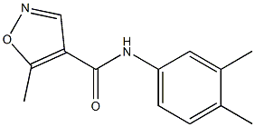 N-(3,4-dimethylphenyl)-5-methyl-4-isoxazolecarboxamide Struktur