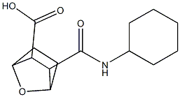 3-[(cyclohexylamino)carbonyl]-7-oxabicyclo[2.2.1]heptane-2-carboxylic acid Struktur