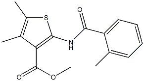 methyl 4,5-dimethyl-2-[(2-methylbenzoyl)amino]-3-thiophenecarboxylate Struktur