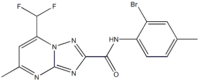 N-(2-bromo-4-methylphenyl)-7-(difluoromethyl)-5-methyl[1,2,4]triazolo[1,5-a]pyrimidine-2-carboxamide Struktur