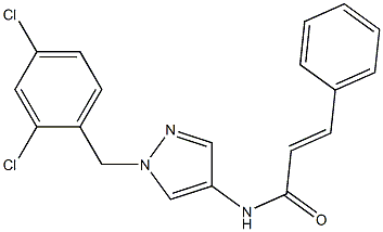 N-[1-(2,4-dichlorobenzyl)-1H-pyrazol-4-yl]-3-phenylacrylamide Struktur