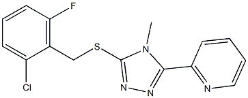 2-chloro-6-fluorobenzyl 4-methyl-5-(2-pyridinyl)-4H-1,2,4-triazol-3-yl sulfide Struktur