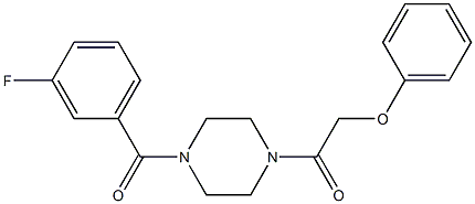 1-(3-fluorobenzoyl)-4-(phenoxyacetyl)piperazine Struktur