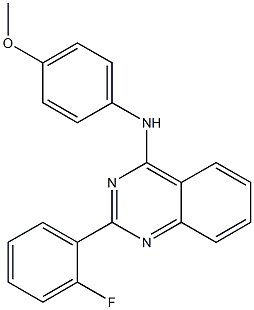 N-[2-(2-fluorophenyl)-4-quinazolinyl]-N-(4-methoxyphenyl)amine Struktur