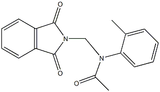 N-[(1,3-dioxo-1,3-dihydro-2H-isoindol-2-yl)methyl]-N-(2-methylphenyl)acetamide Struktur