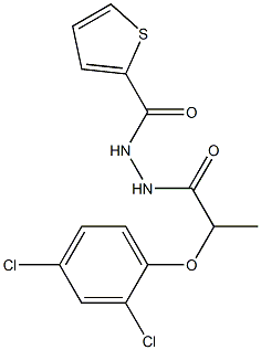 N'-{2-[(2,4-dichlorophenyl)oxy]propanoyl}thiophene-2-carbohydrazide Struktur