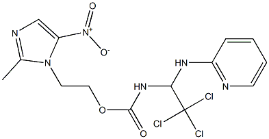 2-{5-nitro-2-methyl-1H-imidazol-1-yl}ethyl 2,2,2-trichloro-1-(2-pyridinylamino)ethylcarbamate Structure