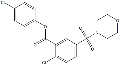 4-chlorophenyl 2-chloro-5-(4-morpholinylsulfonyl)benzoate Struktur