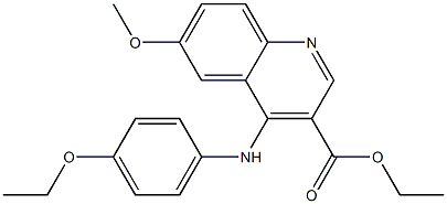 ethyl 4-(4-ethoxyanilino)-6-methoxy-3-quinolinecarboxylate Struktur