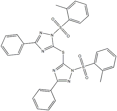 methyl3-phenyl-1-(phenylsulfonyl)-1H-1,2,4-triazol-5-ylsulfide Struktur