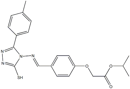 isopropyl [4-({[3-(4-methylphenyl)-5-sulfanyl-4H-1,2,4-triazol-4-yl]imino}methyl)phenoxy]acetate Struktur