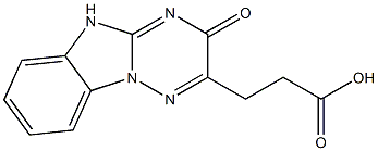 3-(3-oxo-3,5-dihydro[1,2,4]triazino[2,3-a]benzimidazol-2-yl)propanoic acid Struktur