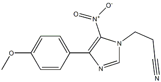 3-[5-nitro-4-(4-methoxyphenyl)-1H-imidazol-1-yl]propanenitrile Struktur