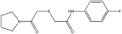 N-(4-fluorophenyl)-2-{[2-oxo-2-(1-pyrrolidinyl)ethyl]sulfanyl}acetamide Struktur