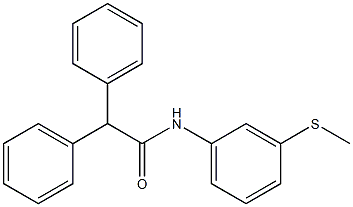 N-[3-(methylsulfanyl)phenyl]-2,2-diphenylacetamide Struktur