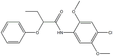 N-(4-chloro-2,5-dimethoxyphenyl)-2-phenoxybutanamide Struktur