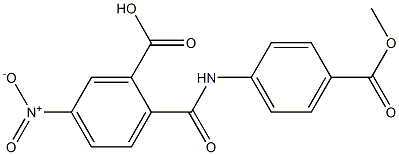 5-nitro-2-{[4-(methoxycarbonyl)anilino]carbonyl}benzoic acid Struktur