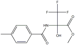 methyl 3,3,3-trifluoro-2-hydroxy-2-[(4-methylbenzoyl)amino]propanoate Struktur